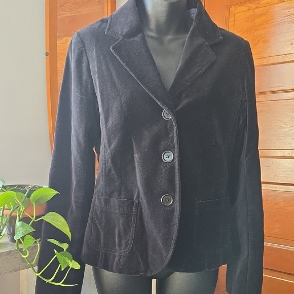 Boden Jackets & Blazers - Boden Midnight Bkue/ Black Velvet Blazer US 10